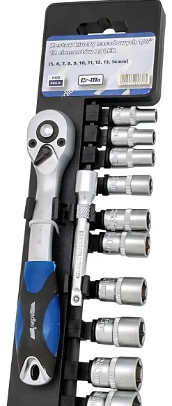 ADLER ZESTAW KLUCZY NASADOWYCH 1/4" 12 ELEMENTÓW