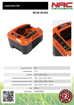 ŁADOWARKA 40V, 2A