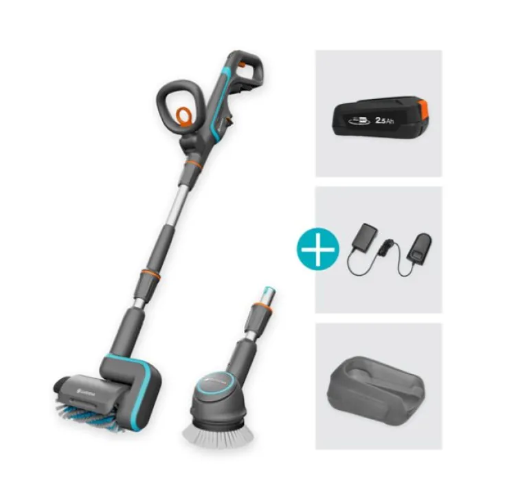 Akumulatorowa szczotka do tarasów GARDENA AquaBrush Universal 04/18V P4A - zestaw 14842-20