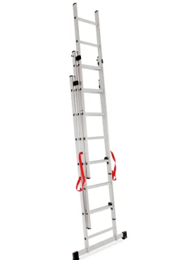 AWTOOLS DRABINA ALUMINIOWA BASIC 3x7 STOPNI 150KG