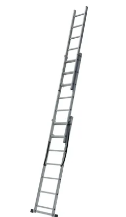 AWTOOLS DRABINA ALUMINIOWA 3x12 STOPNI 150KG ADAPATACJA NA SCHODY