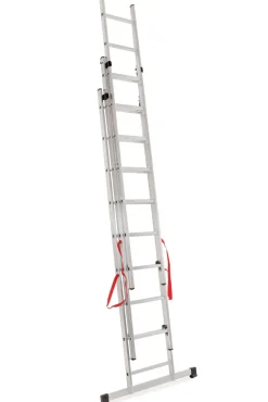 AWTOOLS DRABINA ALUMINIOWA BASIC 3x11 STOPNI 150KG