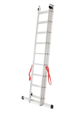 AWTOOLS DRABINA ALUMINIOWA BASIC 3x11 STOPNI 150KG