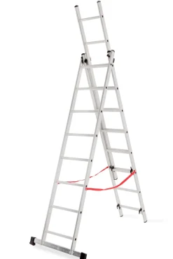 AWTOOLS DRABINA ALUMINIOWA BASIC 3x8 STOPNI 150KG