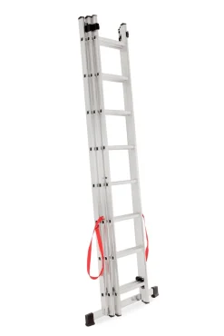 AWTOOLS DRABINA ALUMINIOWA BASIC 3x8 STOPNI 150KG