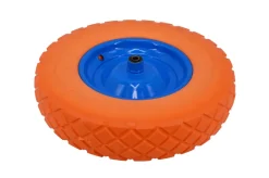 AWTOOLS KOŁO DO TACZKI PNEUMATYCZNE PIANKOWE 400, FELGA METAL, ŁOŻYSKO+OŚ