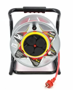 AWTOOLS PRZEDŁUŻACZ BĘBEN METALOWY CZERWONY HEAVY DUTY 25m 3x2,5 mm 16A / 3680W / IP44