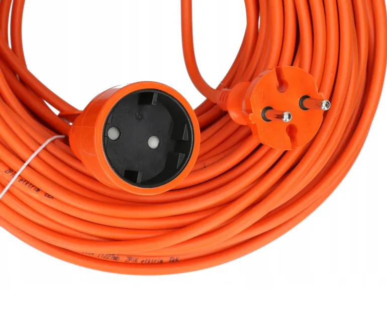 AWTOOLS PRZEDŁUŻACZ OGRODOWY JEDNOGNIAZDOWY 20m BEZ UZIEMIENIA / 2x1,0mm / 10A/ 230V / 2500W