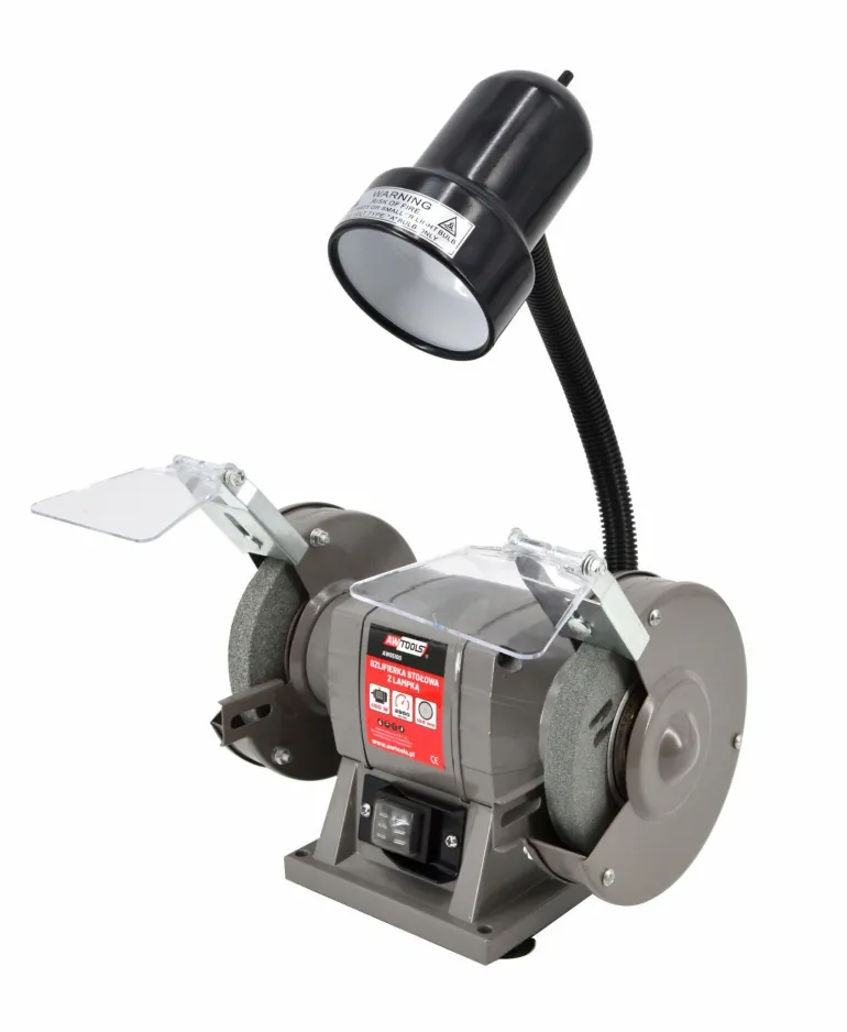AWTOOLS SZLIFIERKA STOŁOWA 150mm / 300W Z LAMPKĄ