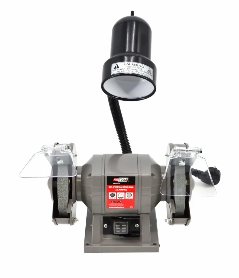 AWTOOLS SZLIFIERKA STOŁOWA 150mm / 300W Z LAMPKĄ