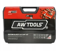 AWTOOLS ZESTAW KLUCZY 216el 1/2"/3/8"/1/4"