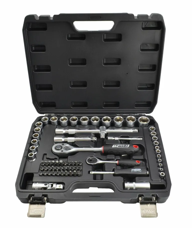 AWTOOLS ZESTAW KLUCZY 72el 1/2" / 1/4" BLACK LINE