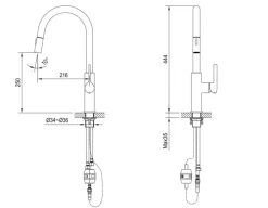 BATERIA KUCHENNA GLOBALO DIVIO ANTHRACITE 1.1
