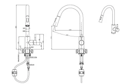 BATERIA STEINER JULIA INOX + DOZOWNIK STEINER STEINER KEIRA STAL SZLACHETNA