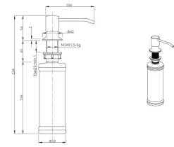 BATERIA STEINER JULIA INOX + DOZOWNIK STEINER STEINER KEIRA STAL SZLACHETNA