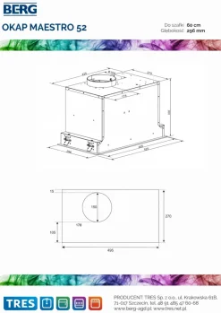 BERG MAESTRO 52 BLACK CZARNY + KOMPLET FILTRÓW WĘGLOWYCH GRATIS !