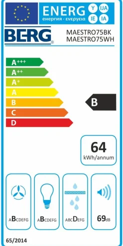 BERG MAESTRO 75 WHITE BIAŁY + KOMPLET FILTRÓW WĘGLOWYCH GRATIS !