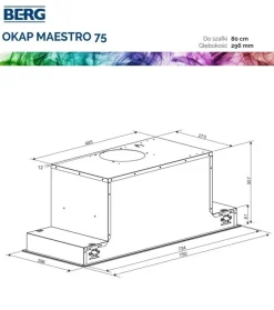 BERG OKAP MAESTRO 75 CZARNY PODSZAFKOWY 80 _ MAEOPPODBK8001