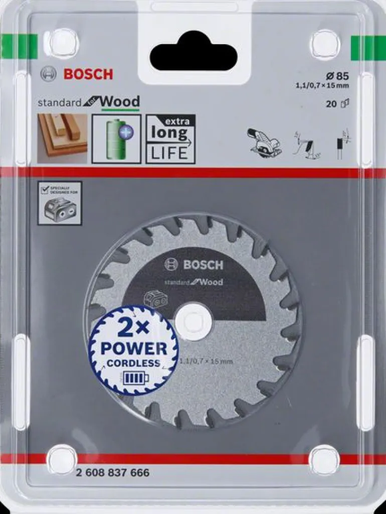BOSCH PIŁA STANDARD WOOD ACCU 85x15x20z