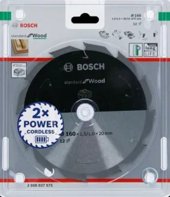 BOSCH PIŁA STANDARD WOOD ACCU 160x20x12z