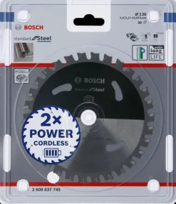 BOSCH PIŁA STANDARD.STAL 136x15,875x30z ACCU