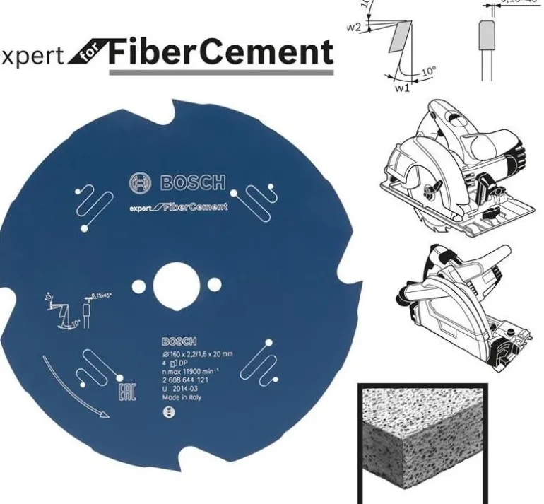 BOSCH PIŁA TARCZOWA FIBER CEMENT EXPERT 190x30mm 4-ZĘBY