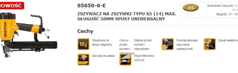 BOSTITCH ZSZYWACZ PNEUMATYCZNY 25-50mm S5