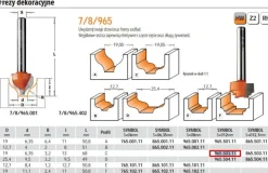 CMT FREZ DEKORACYJNY HM D=19 d=6,35 R=3,2 I=13 S=12