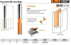 CMT FREZ PROSTY DŁUGI HM D=16 I=31,7 L=66 S=8