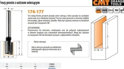 CMT FREZ PROSTY HM D=24 I=20 L=70 S=8 Z OSTRZEM WIERCĄCYM