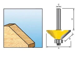 CMT FREZ PROSTY HM D=19 I=50,8 S=12 Z GÓRNYM ŁOŻYSKIEM