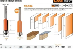 CMT FREZ PROSTY HM I=25,4 D=6,35 S=6 DOLNE ŁOŻYSKO