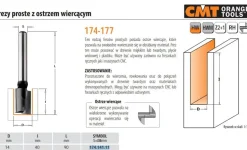 CMT FREZ PROSTY WIERCĄCY HM D=14 I=40 L=90 S=8