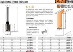 CMT FREZ PROSTY Z OSTRZEM WIERCĄCYM HM D=8 I=40 L=90 S=8