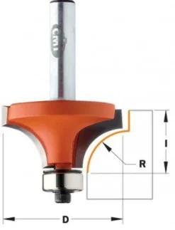 CMT FREZ ZAOKRĄGLAJĄCY Z ŁOŻYSKIEM HM R= 8 D=28,6 I=12,7 S=8