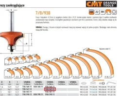 CMT FREZ ZAOKRĄGLAJĄCY Z ŁOŻYSKIEM HM R= 2 D=16,7 I=12,7 S=8