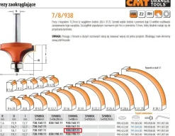 CMT FREZ ZAOKRĄGLAJĄCY Z ŁOŻYSKIEM HM R= 3 D=18,7 I=12,7 S=8