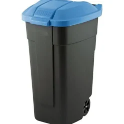 CURVER KOSZ NA ODPADY CZARNY 110L /POKRYWA NIEBIESKA
