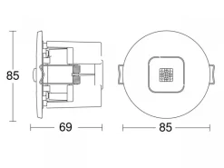 Czujnik obecności Steinel IR MICRO DALI-2 APC UP biała