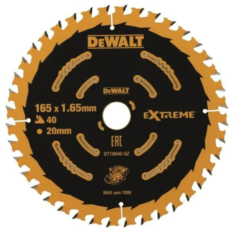 DEWALT PIŁA TARCZ.165x20mmx40z