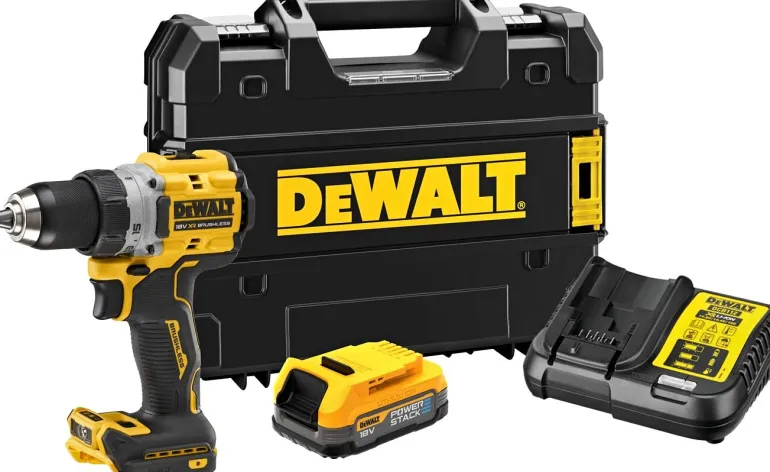 DEWALT WIERTARKO-WKRĘTARKA UDAROWA 18V 90Nm 1x1,7Ah POWERSTACK BL TSTAK DCD805E1T