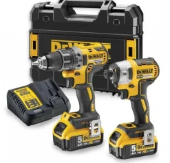 DEWALT ZESTAW COMBO 18V WKRĘTARKA DCD791 + ZAKRĘTARKA DCF887 2 x 5,0Ah + WALIZKA TSTAK DCK268P2T