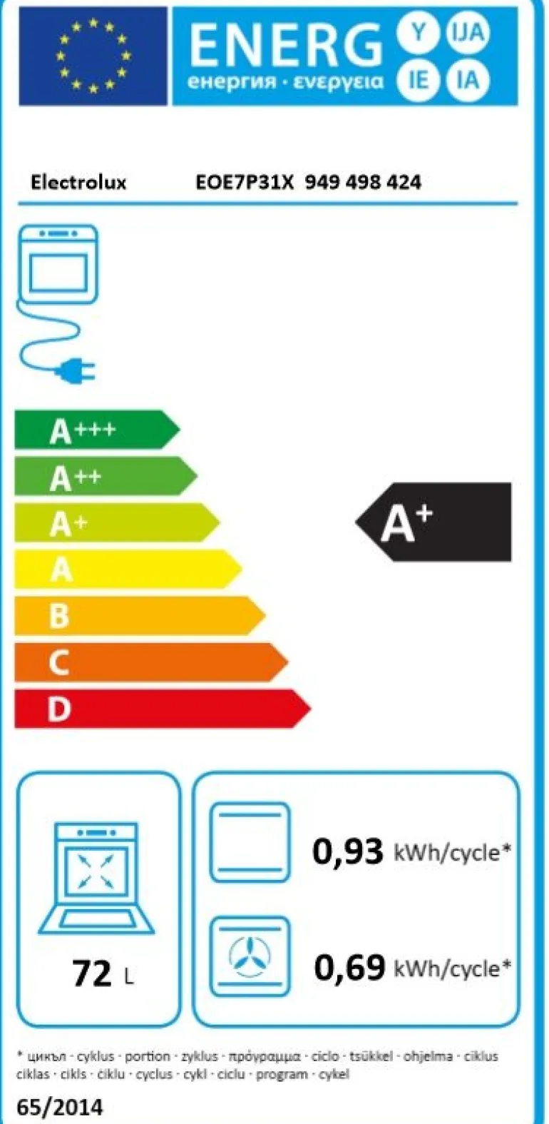 ELECTROLUX EOE7P31X SENSECOOK