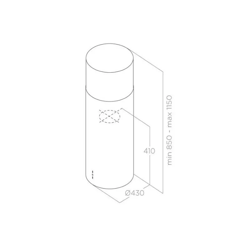 Elica TUBE PRO ISLAND WH MAT/A/43