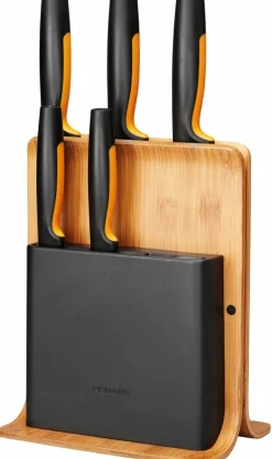 FISKARS ZESTAW 5 NOŻY W BLOKU BAMBUSOWYM FUNCTIONAL FORM