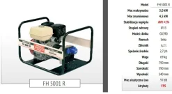 FOGO GENERATOR PRĄDOTWÓRCZY PRZENOŚNY FH 5001 230V 4,5kW, HONDA