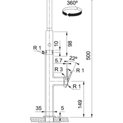 FRANKE CENTINOX NEO PULL DOWN 115.0547.855 STAL SZLACHETNA