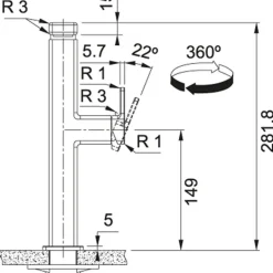 FRANKE CENTINOX SWIVEL 115.0547.854 STAL SZLACHETNA