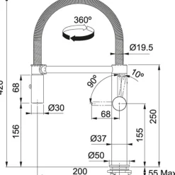 FRANKE PESCARA L SEMIPRO CHROM 115.0393.975