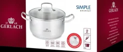 GERLACH.GARNEK Z POKRYWKĄ 24cm SIMPLE